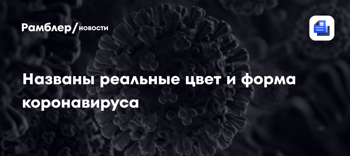 Названы реальные цвет и форма коронавируса