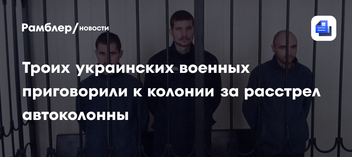 Троих украинских военных приговорили к колонии за расстрел автоколонны ...