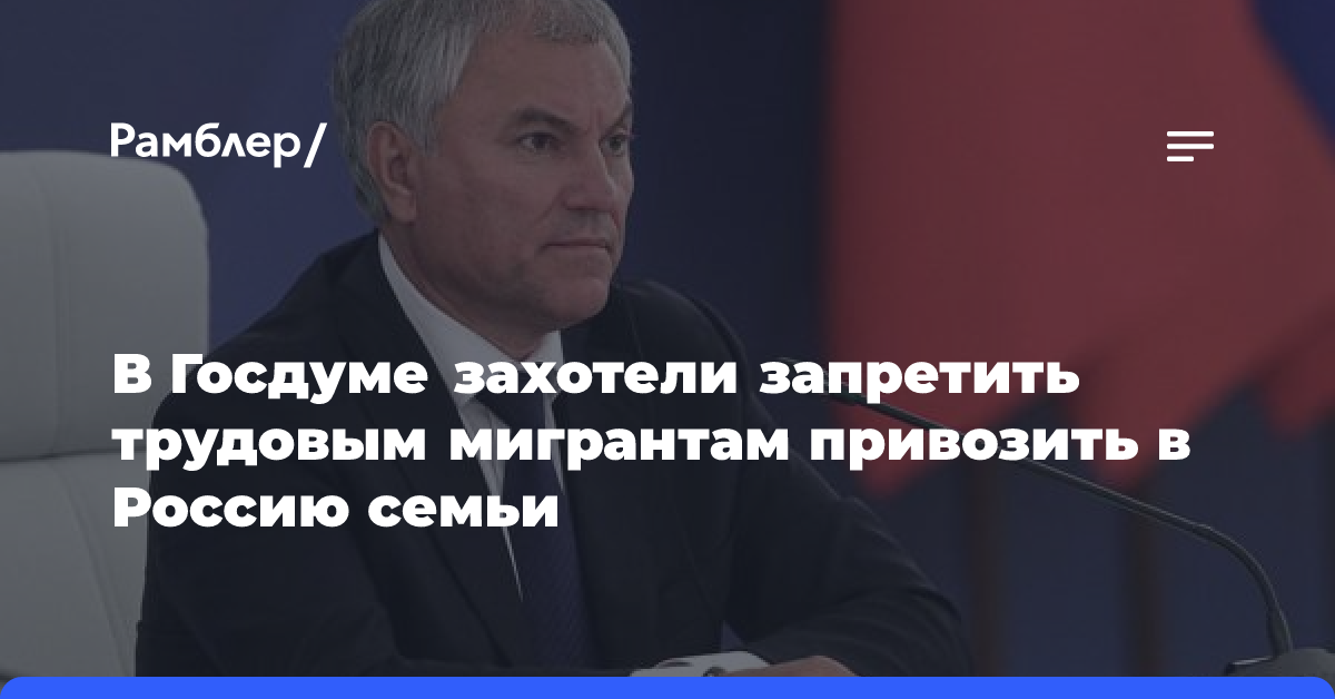 Глава региона России заявил о потребности в мигрантах и предложил альтернативу их завозу