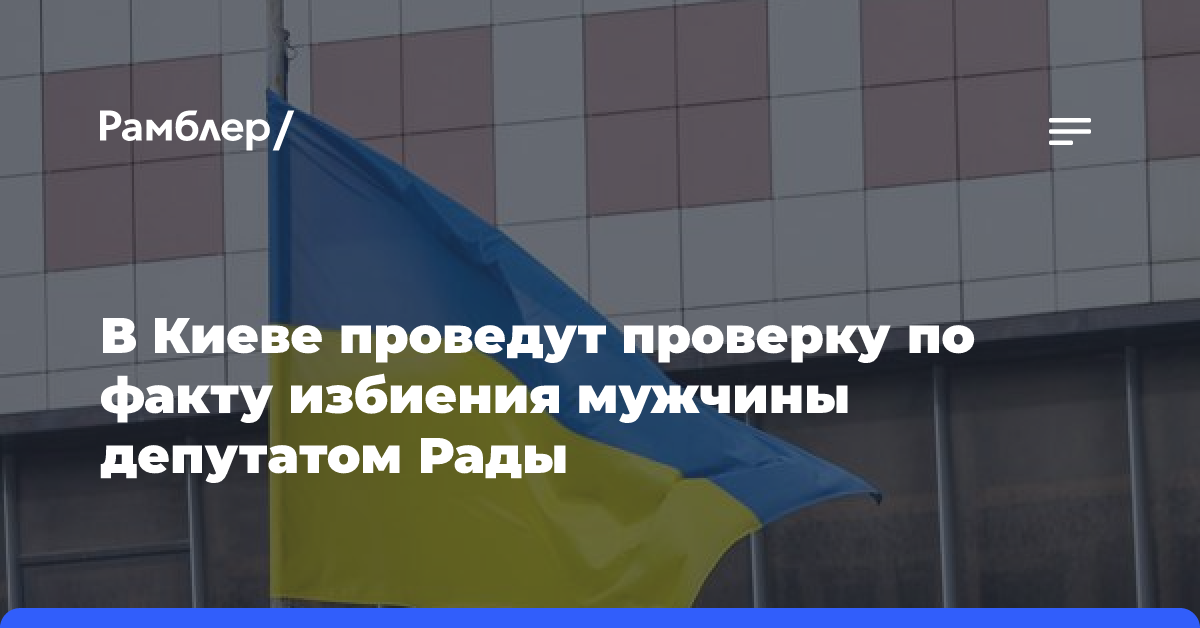 На Украине проводят проверку по факту избиения мужчины депутатом Рады