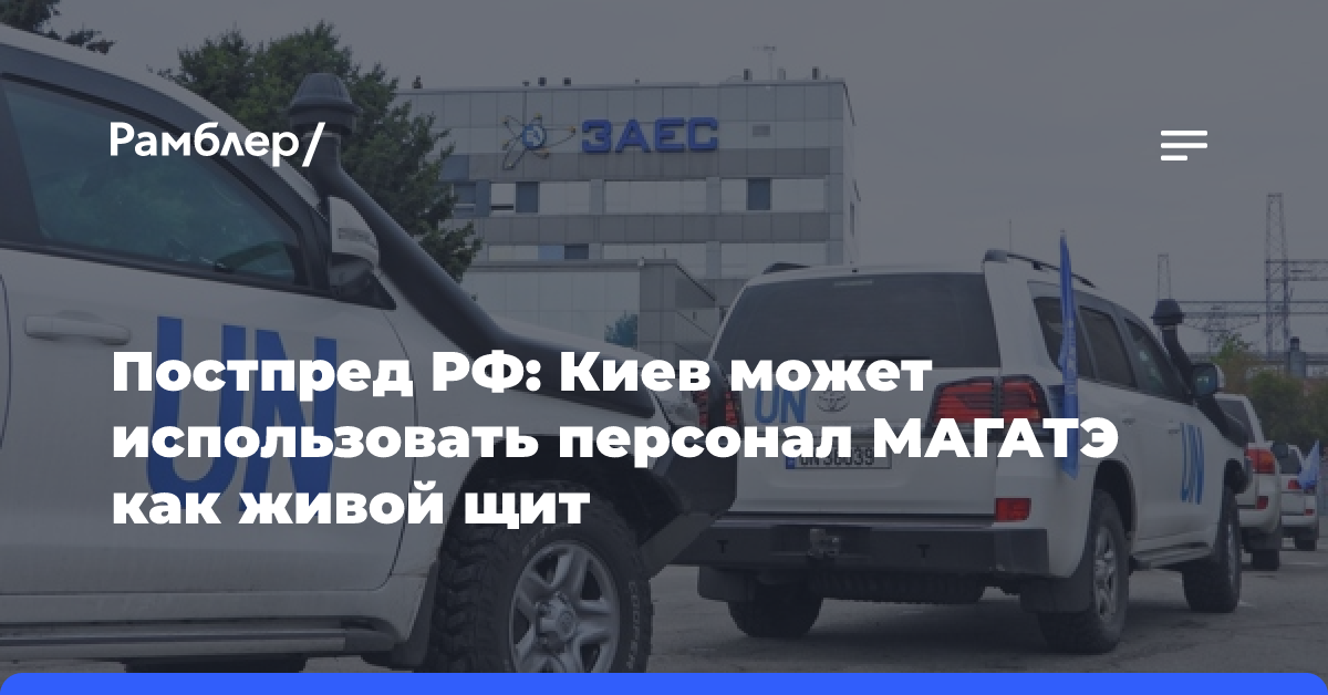 Постпред РФ: Киев может использовать персонал МАГАТЭ как живой щит