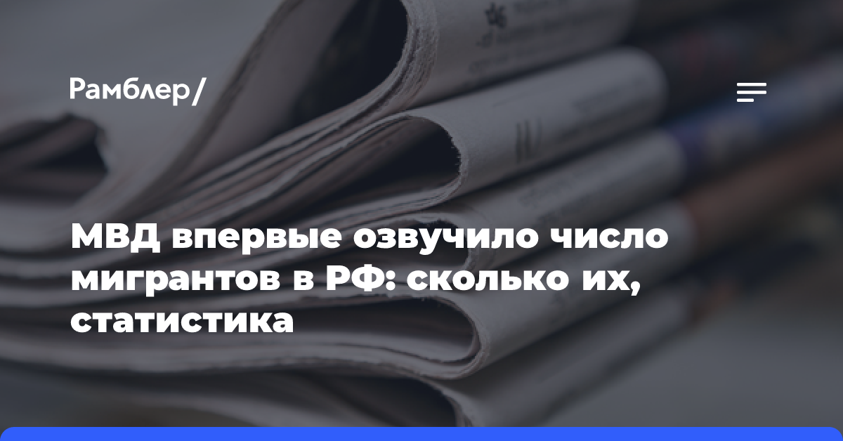 МВД впервые озвучило число мигрантов в РФ: сколько их, статистика