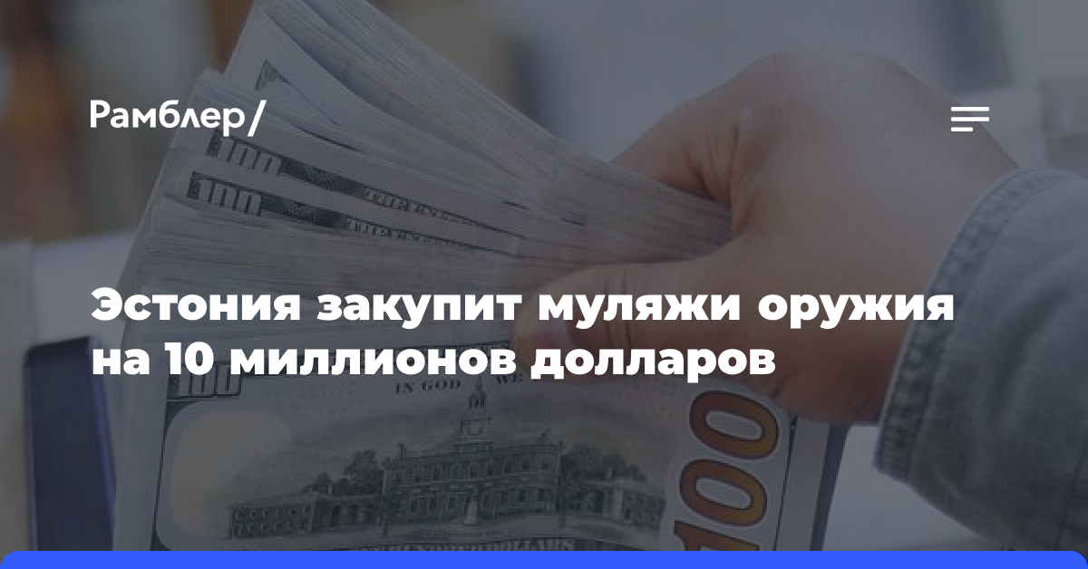 Эстония закупит муляжи оружия на 10 миллионов долларов