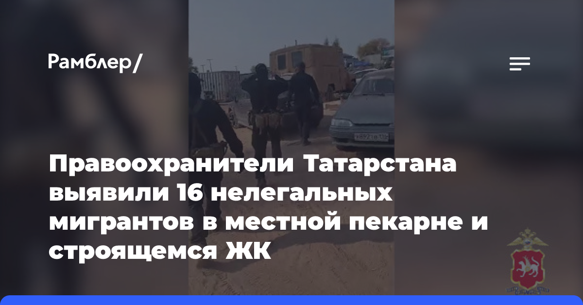 Правоохранители Татарстана выявили 16 нелегальных мигрантов в местной пекарне и строящемся ЖК