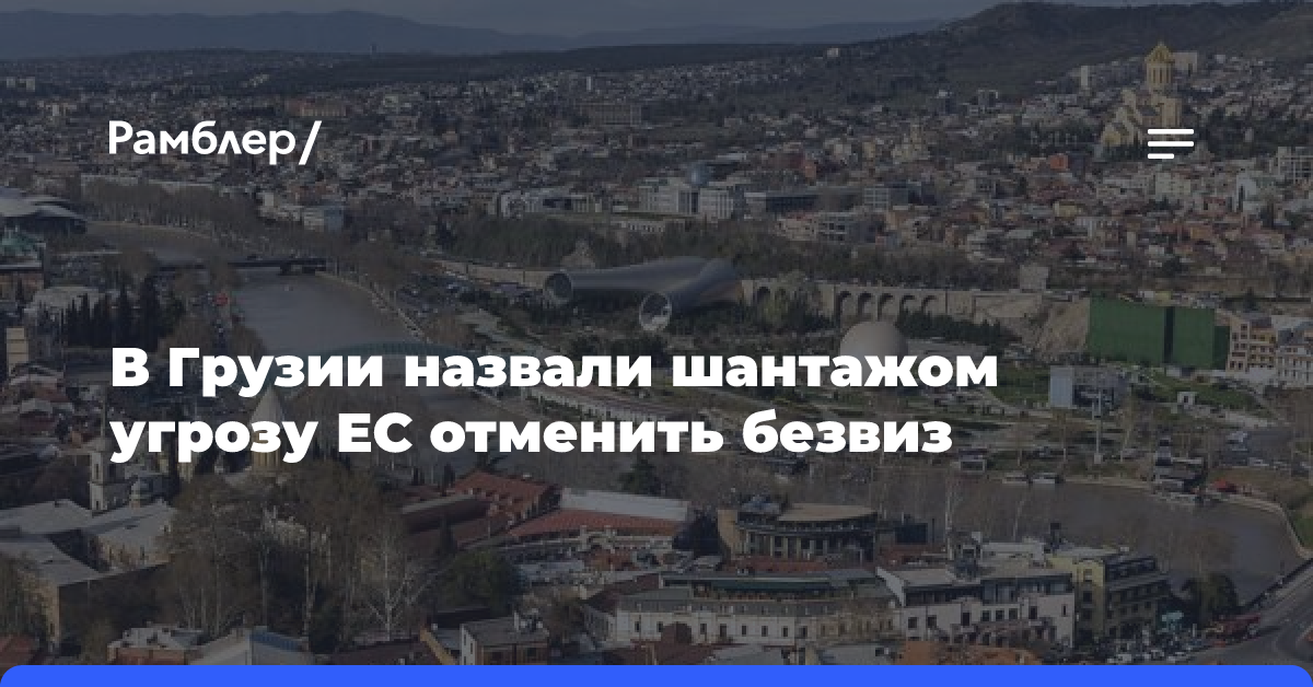 В Грузии назвали шантажом угрозу ЕС отменить безвиз