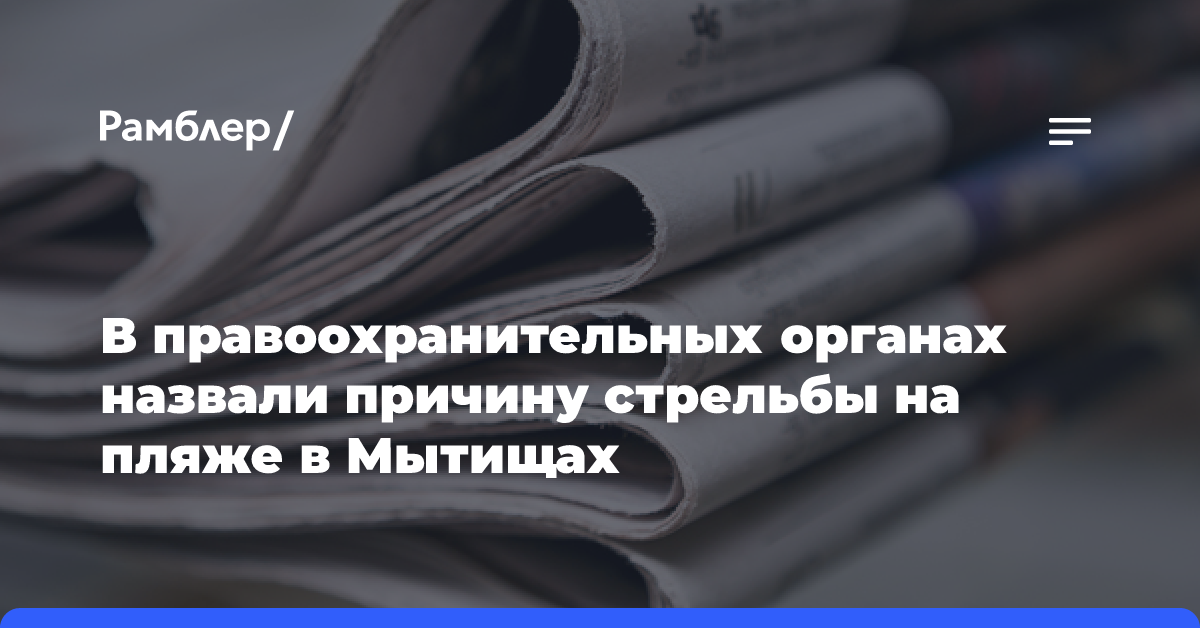 В правоохранительных органах назвали причину стрельбы на пляже в Мытищах