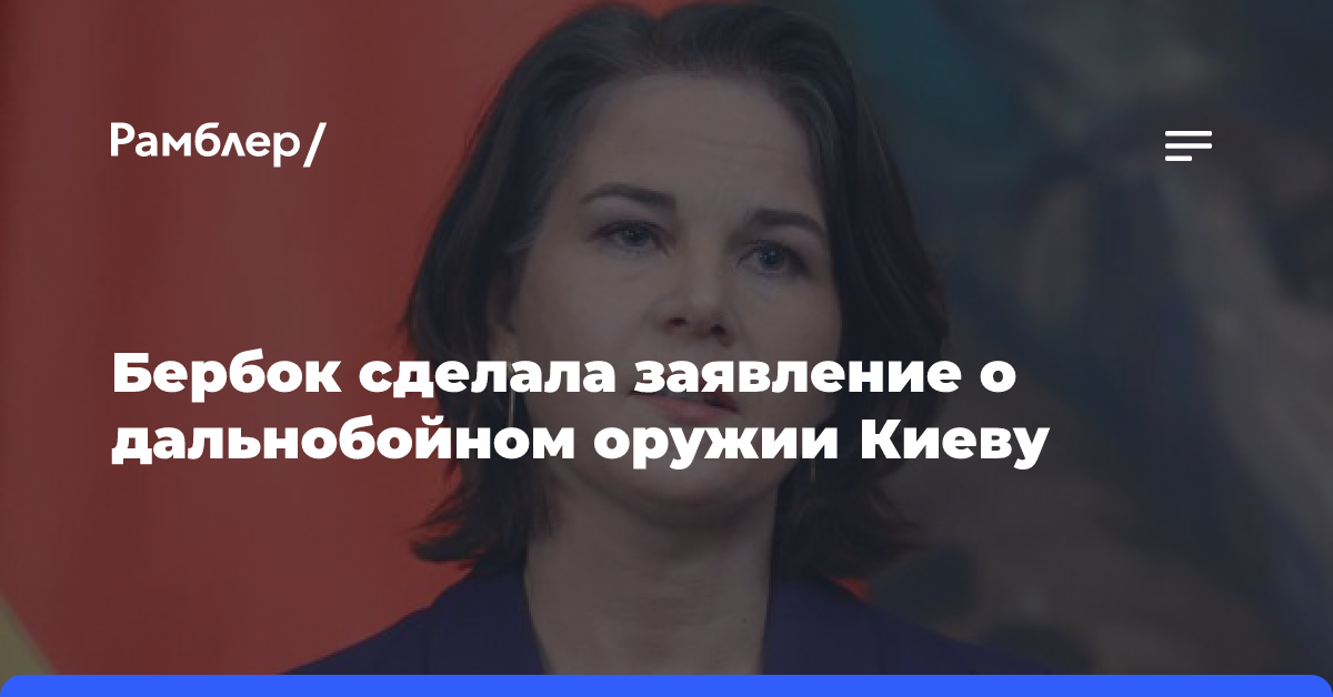 Бербок заявила, что дальнобойное оружие нужно Киеву для преодоления «минного пояса»