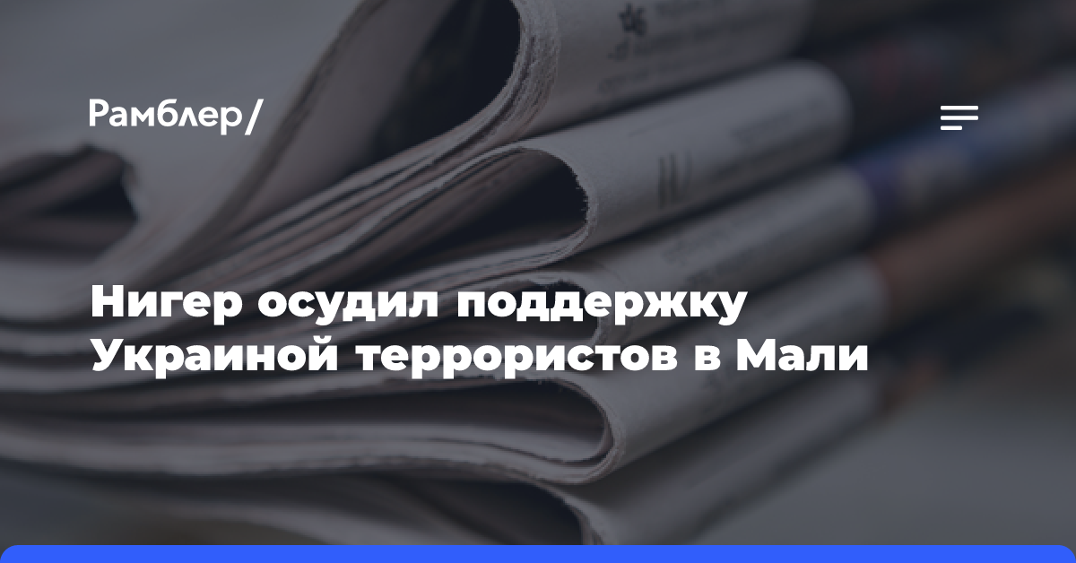 Нигер осудил поддержку Украиной террористов в Мали