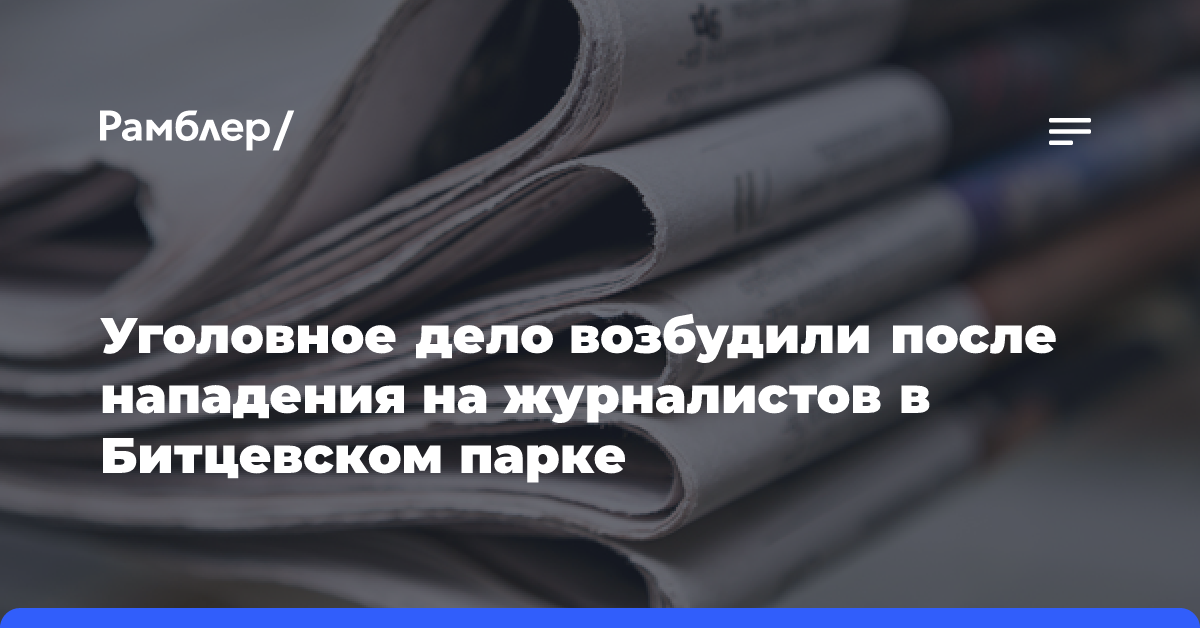 Уголовное дело возбудили после нападения на журналистов в Битцевском парке