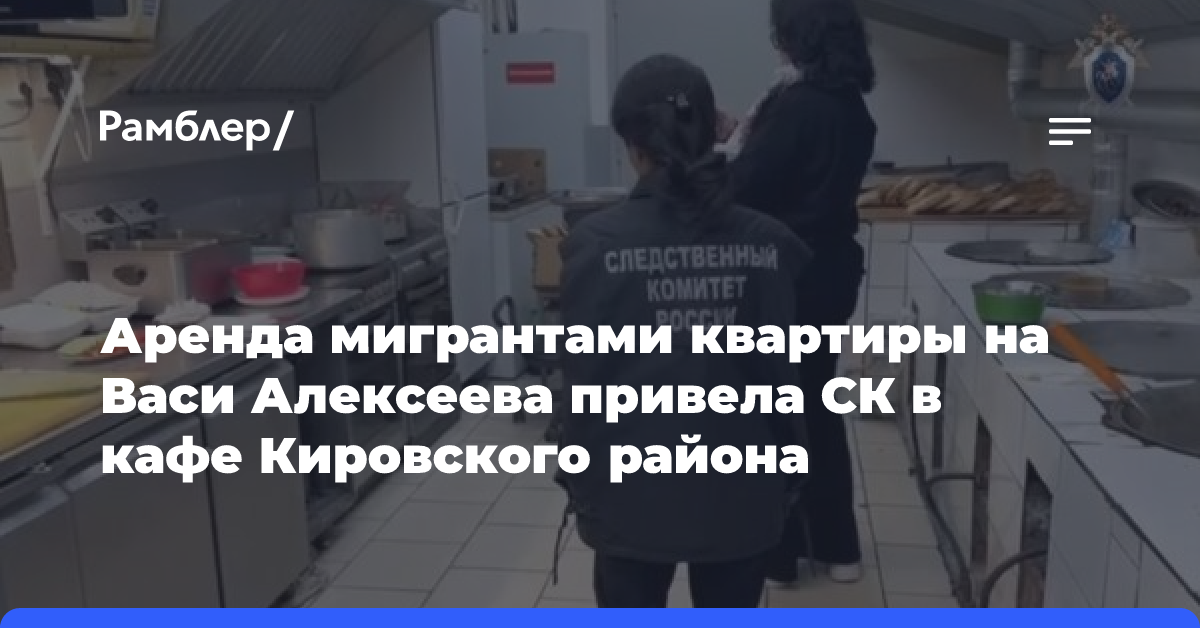 Аренда мигрантами квартиры на Васи Алексеева привела СК в кафе Кировского района