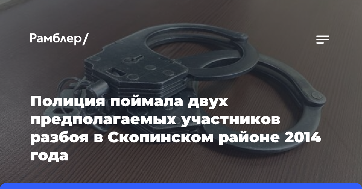 Полиция поймала двух предполагаемых участников разбоя в Скопинском районе 2014 года