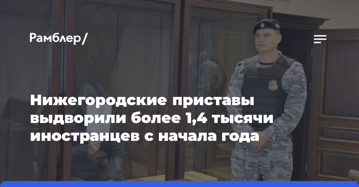 Нижегородские приставы выдворили более 1,4 тысячи иностранцев с начала года