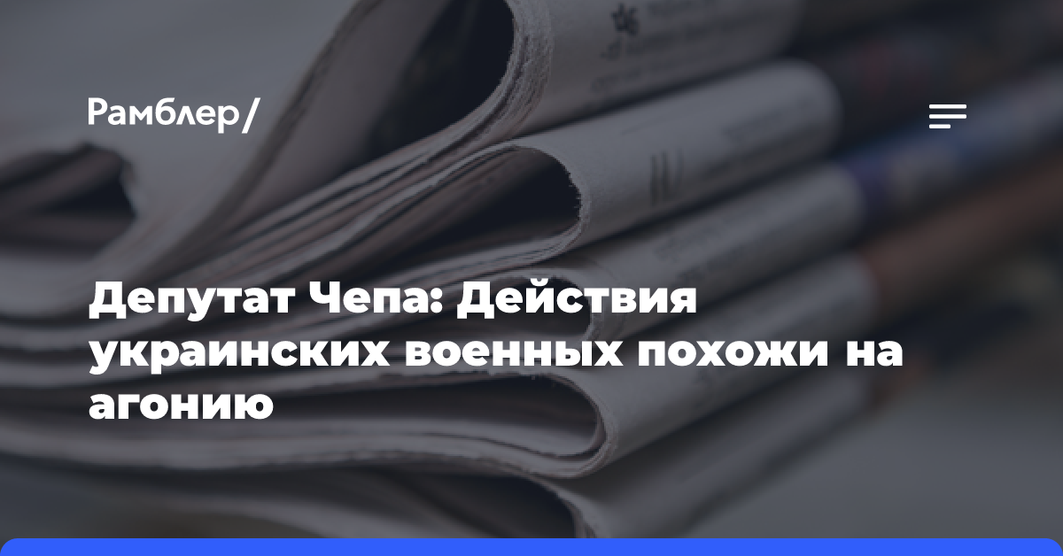 Депутат Чепа: Действия украинских военных похожи на агонию