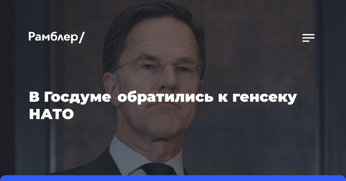 В Госдуме вспомнили Гитлера и обратились к генсеку НАТО