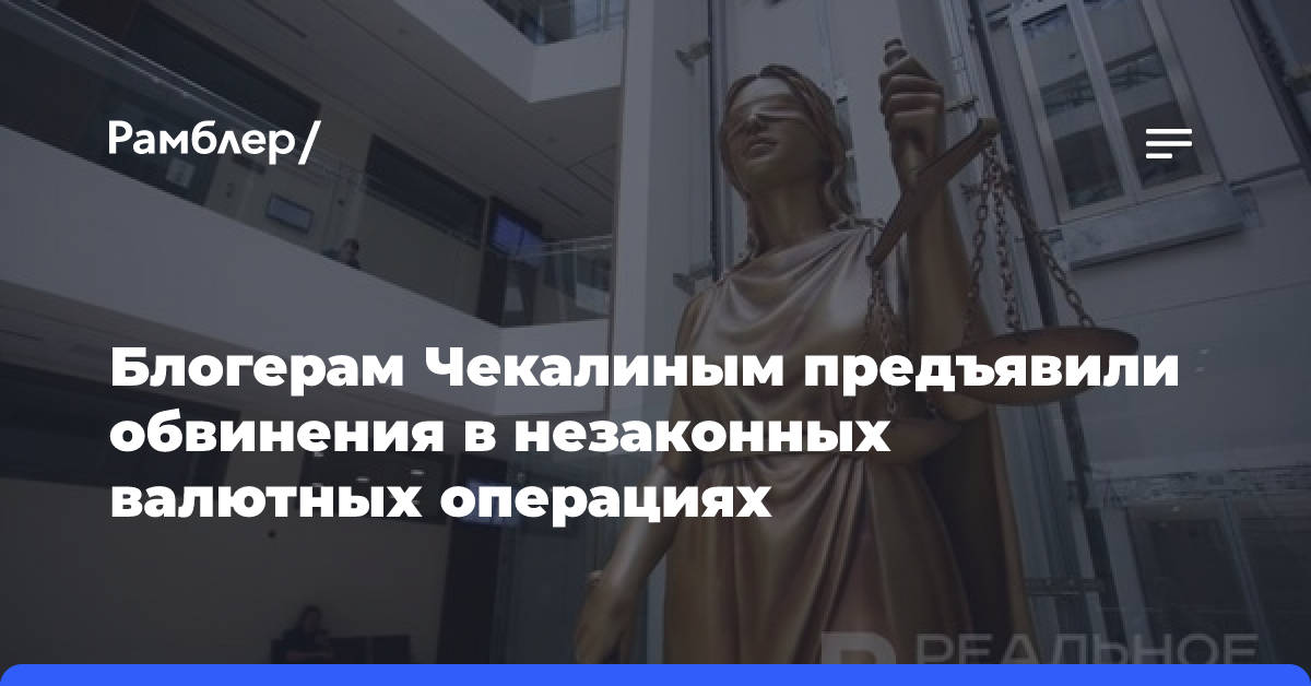 Блогерам Чекалиным предъявили обвинения в незаконных валютных операциях