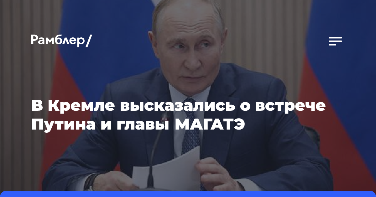 В Кремле высказались о встрече Путина и главы МАГАТЭ