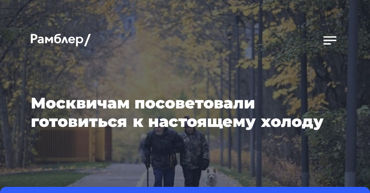 Москвичам посоветовали готовиться к настоящему холоду