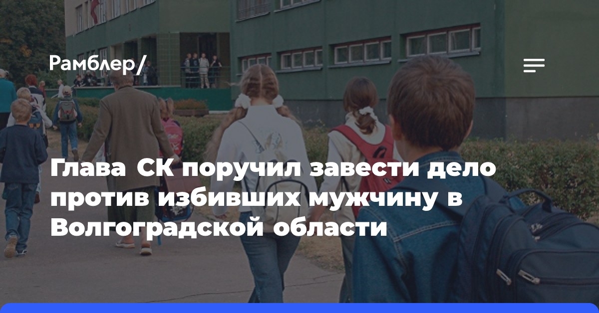 Глава СК поручил завести дело против избивших мужчину в Волгоградской области