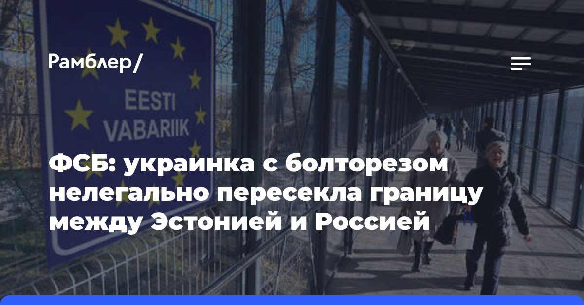 ФСБ: украинка с болторезом нелегально пересекла границу между Эстонией и Россией