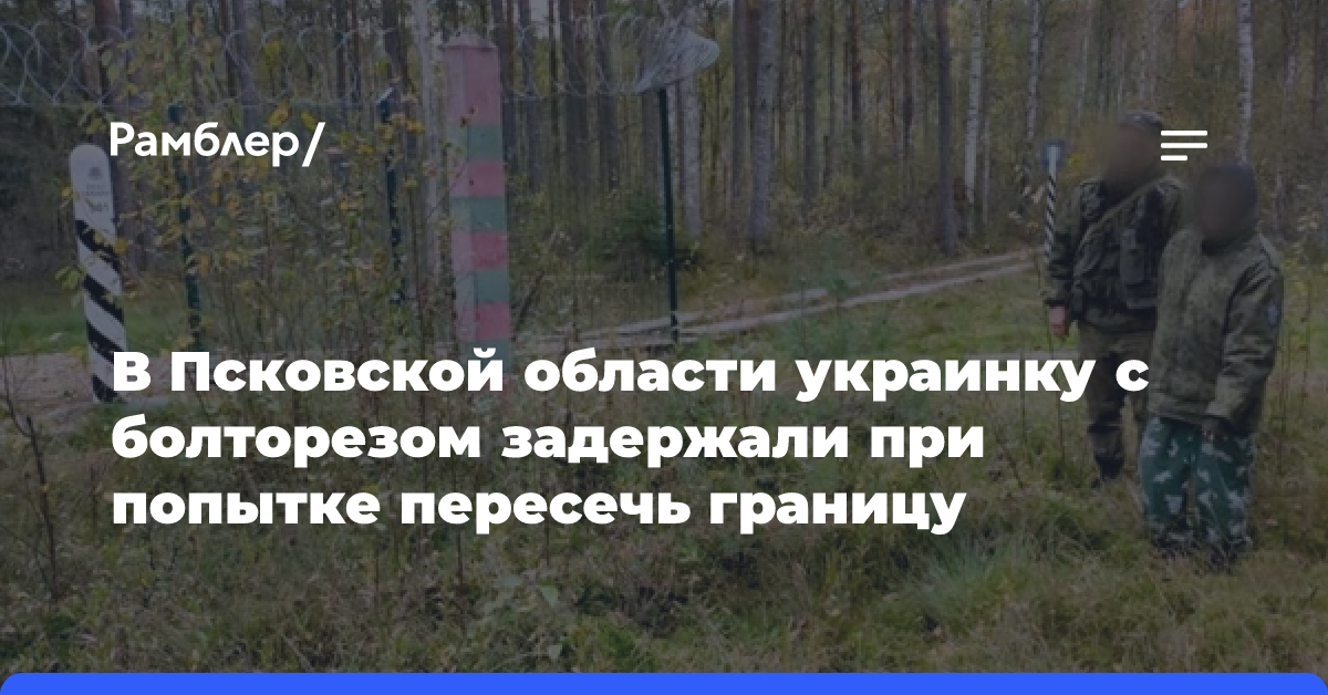 В Псковской области украинку с болторезом задержали при попытке пересечь границу