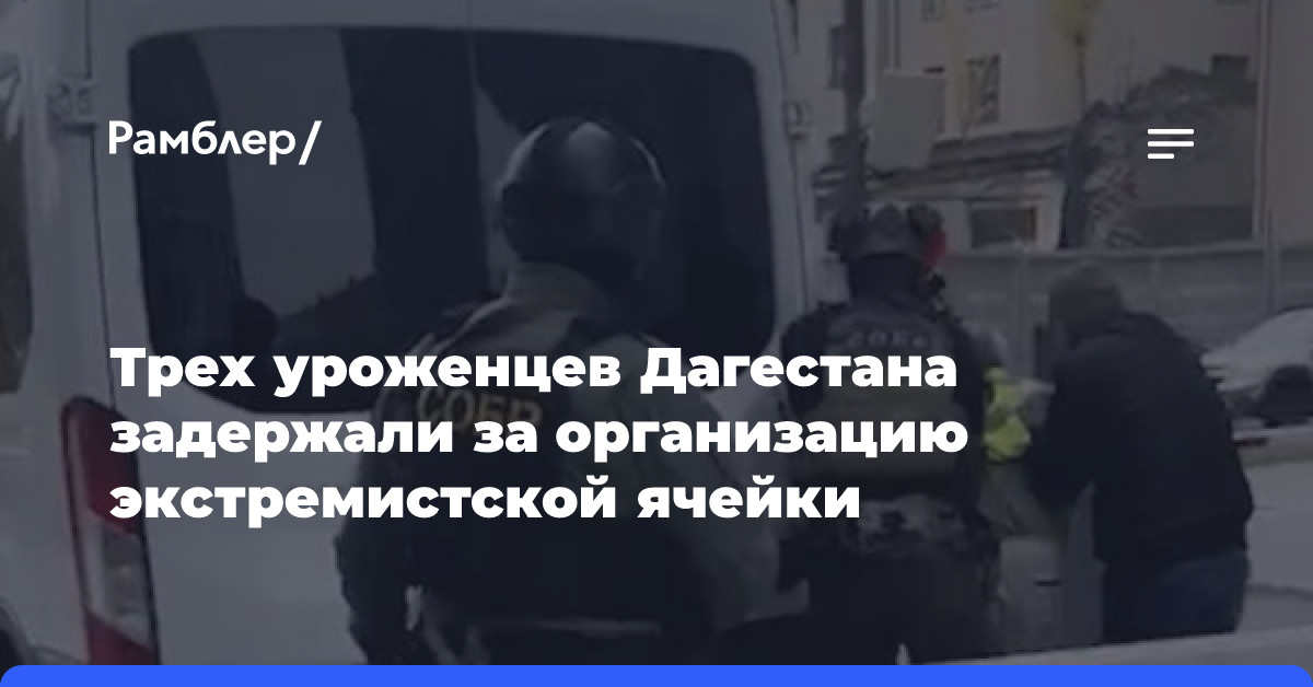 Трех уроженцев Дагестана задержали за организацию экстремистской ячейки