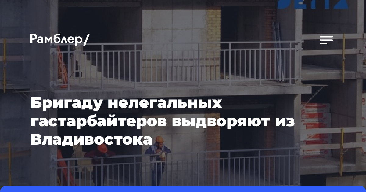 Бригаду нелегальных гастарбайтеров выдворяют из Владивостока