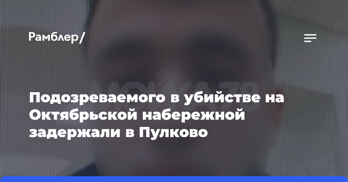 Подозреваемого в убийстве на Октябрьской набережной задержали в Пулково