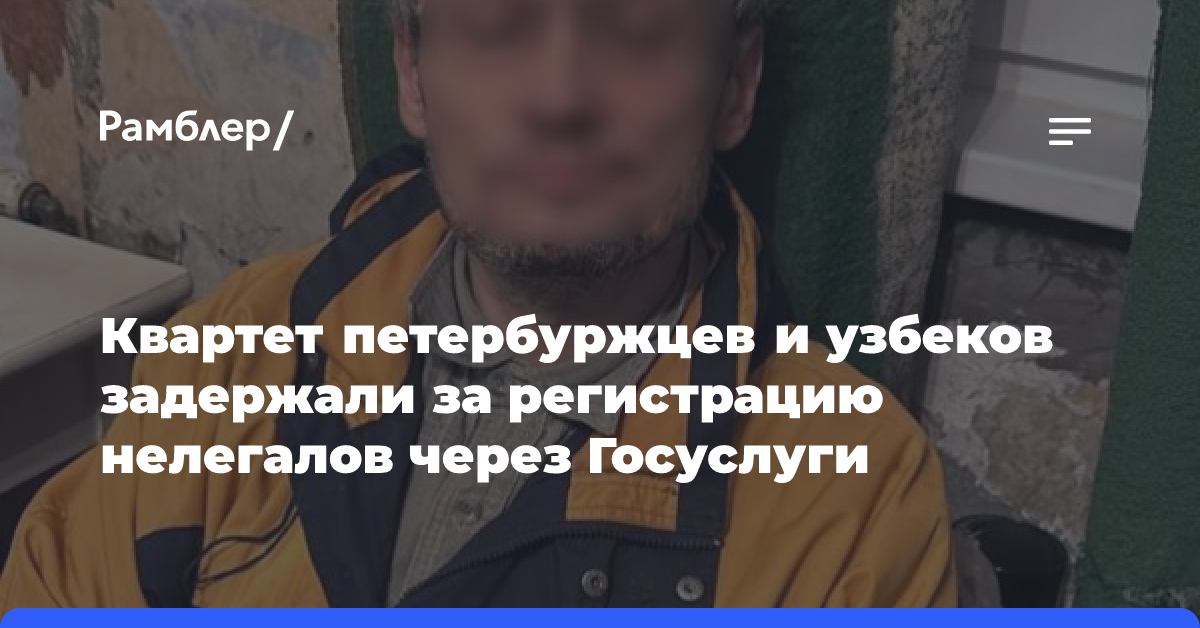 Квартет петербуржцев и узбеков задержали за регистрацию нелегалов через Госуслуги