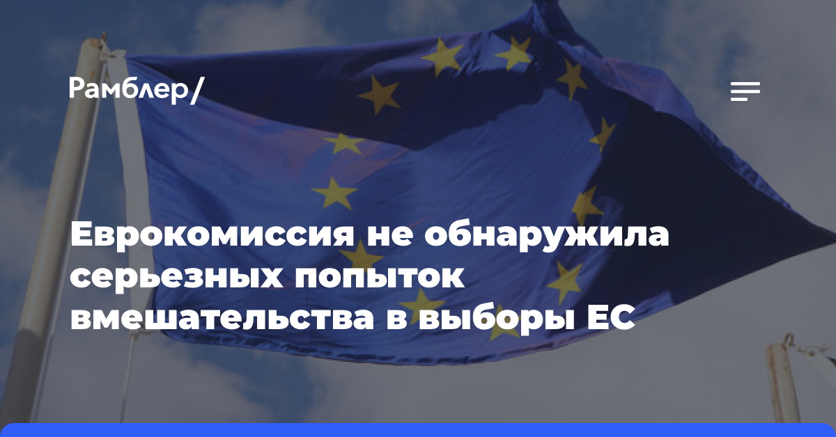 Еврокомиссия не обнаружила серьезных попыток вмешательства в выборы ЕС