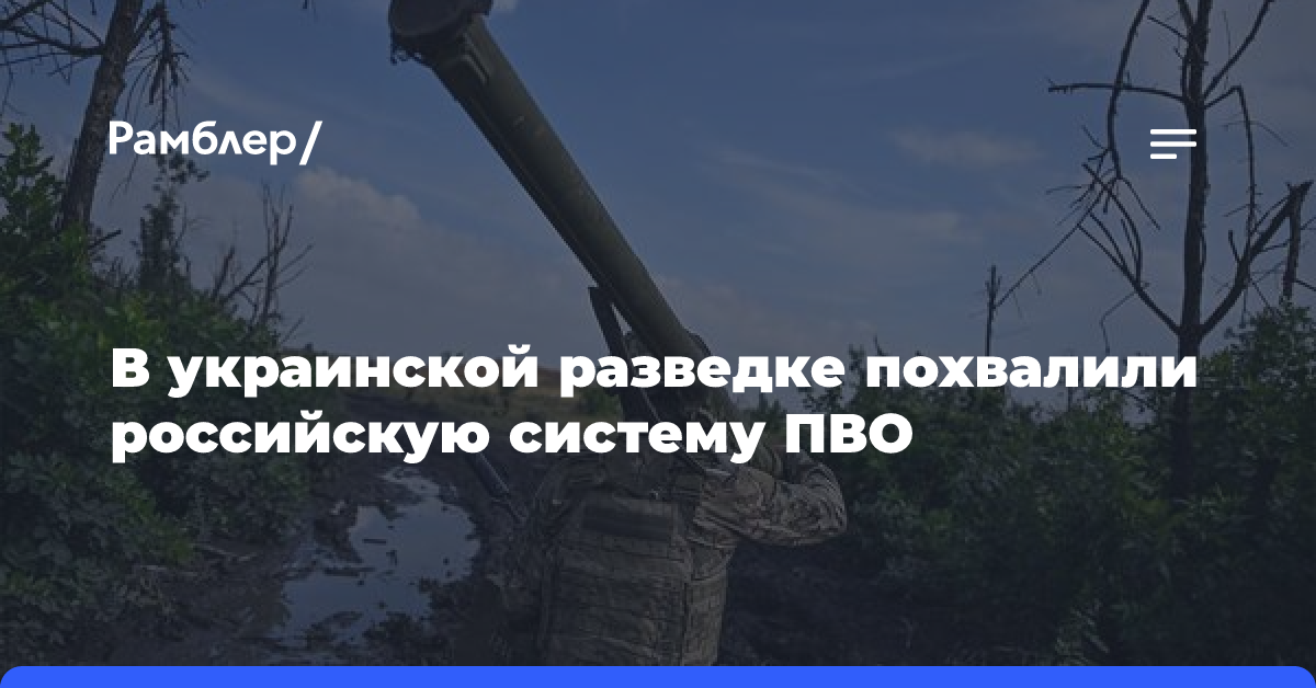 В украинской разведке похвалили российскую систему ПВО