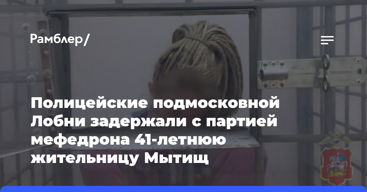 Полицейские подмосковной Лобни задержали с партией мефедрона 41-летнюю жительницу Мытищ