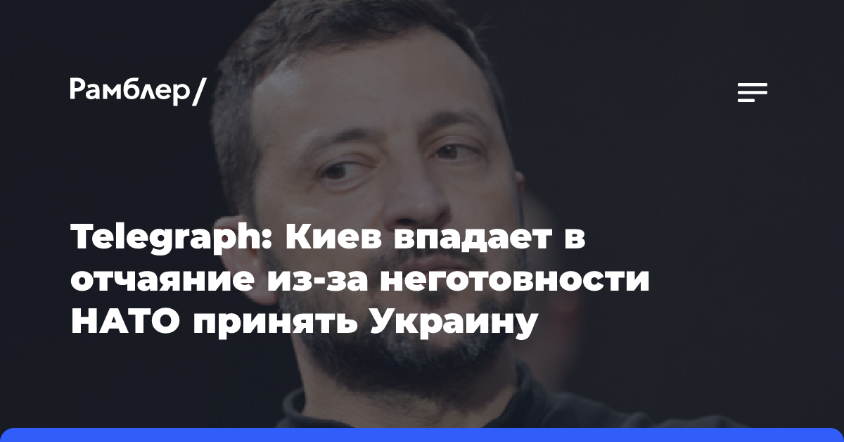 Telegraph: Киев впадает в отчаяние из-за неготовности НАТО принять Украину