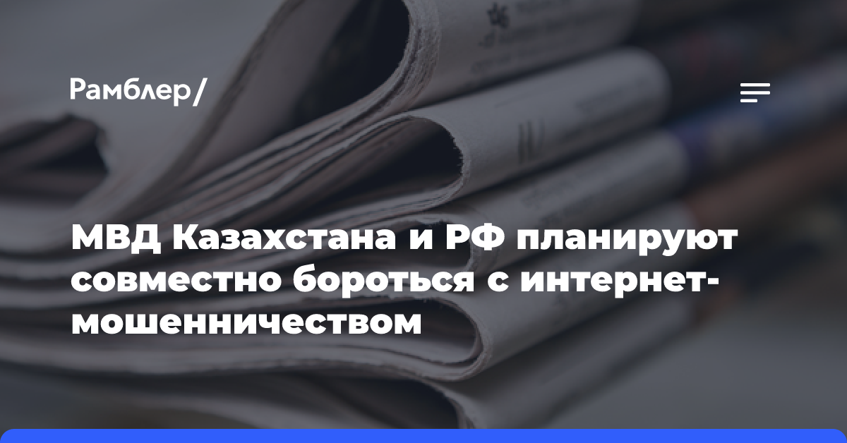 МВД Казахстана и РФ планируют совместно бороться с интернет-мошенничеством