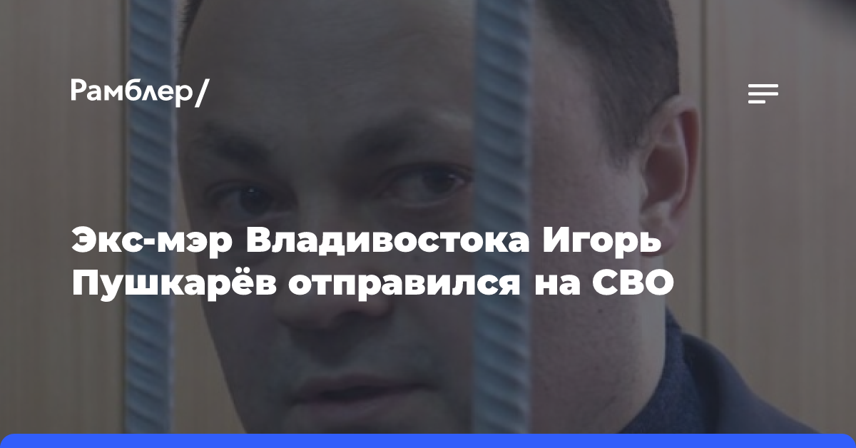 Игорь Пушкарев отправляется на СВО: что известно