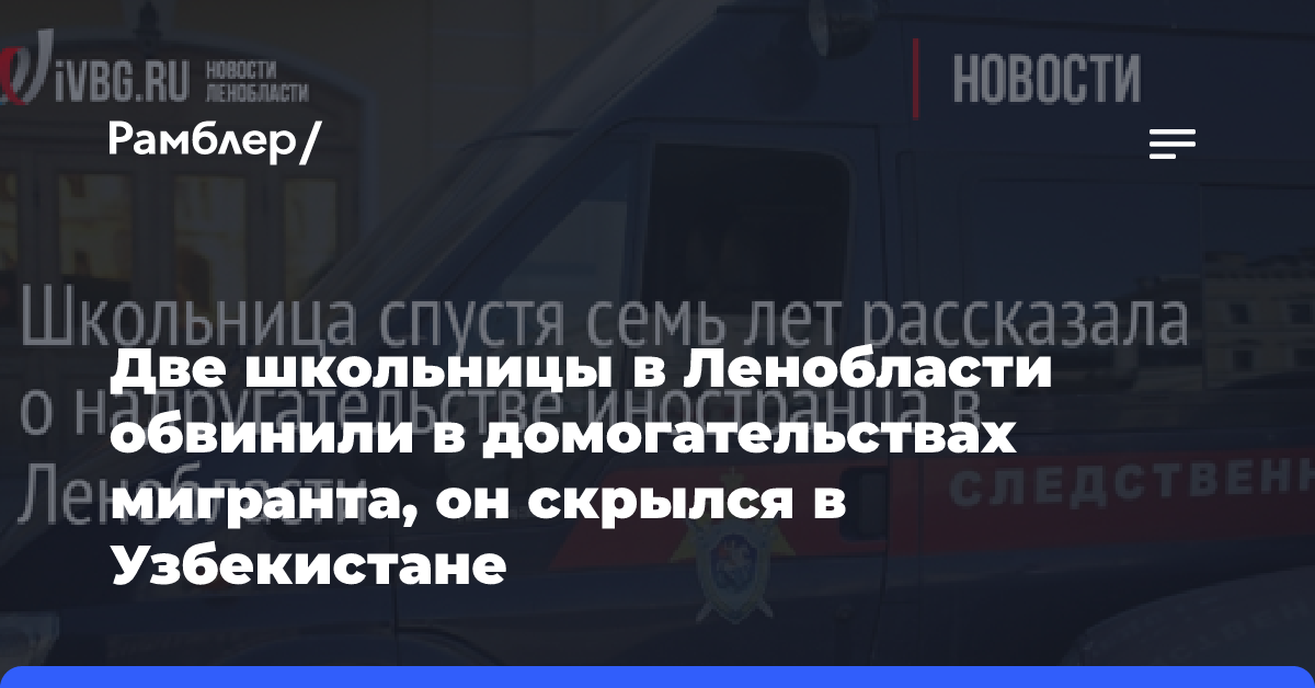 Школьница спустя семь лет рассказала о надругательстве иностранца в Ленобласти