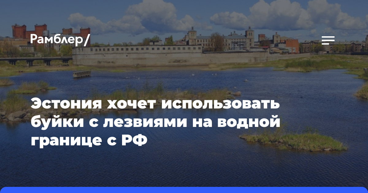 Эстония хочет использовать буйки с лезвиями на водной границе с РФ