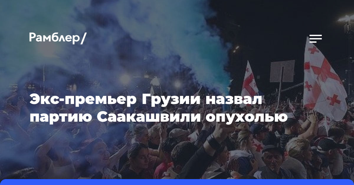 Экс-премьер Грузии назвал партию Саакашвили опухолью