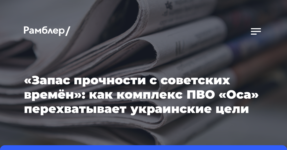 «Запас прочности с советских времён»: как комплекс ПВО «Оса» перехватывает украинские цели