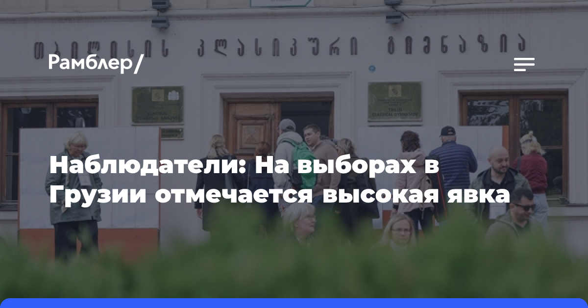 Наблюдатели: На выборах в Грузии отмечается высокая явка