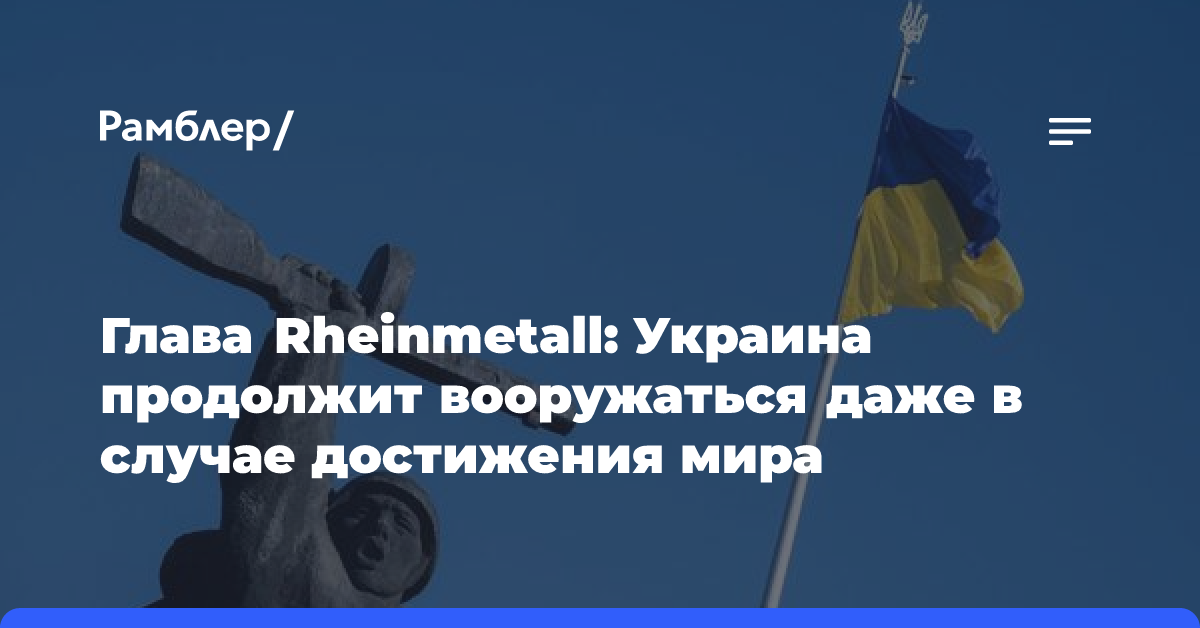 Паппергер: Украина продолжит вооружаться даже в случае достижения мира