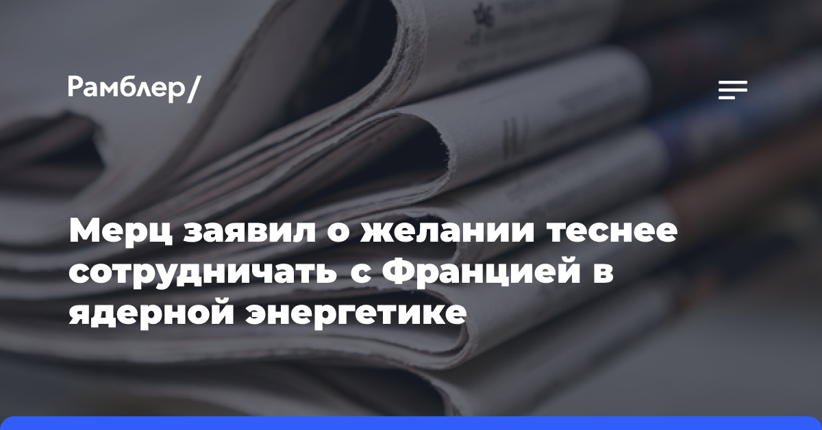 Мерц заявил о желании теснее сотрудничать с Францией в ядерной энергетике