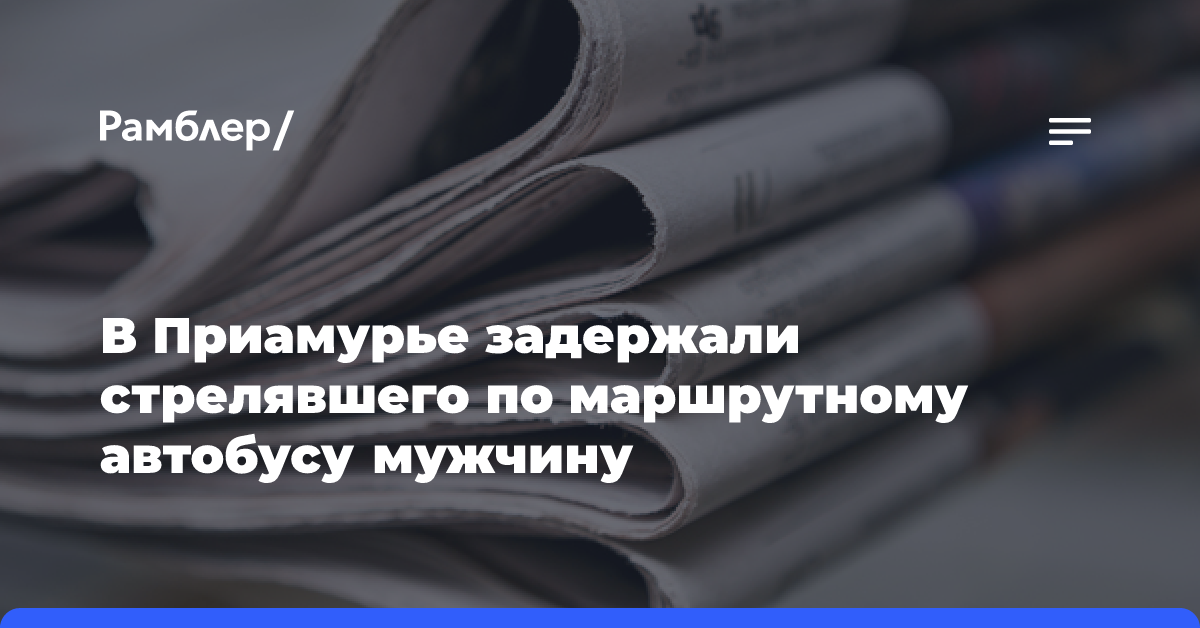 В Приамурье задержали стрелявшего по рейсовому автобусу мужчину