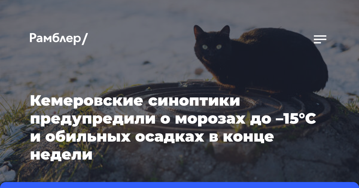 Кемеровские синоптики предупредили о морозах до –15°C и обильных осадках в конце недели