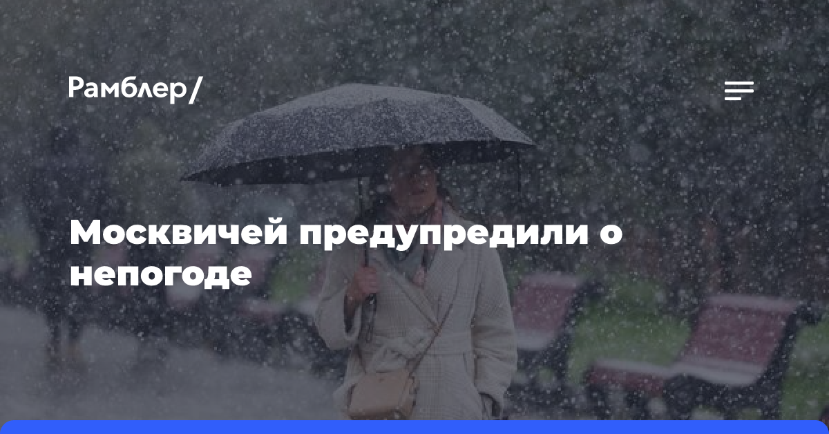 Дождь, снег и сильный ветер: москвичей предупреждают об ухудшении погоды