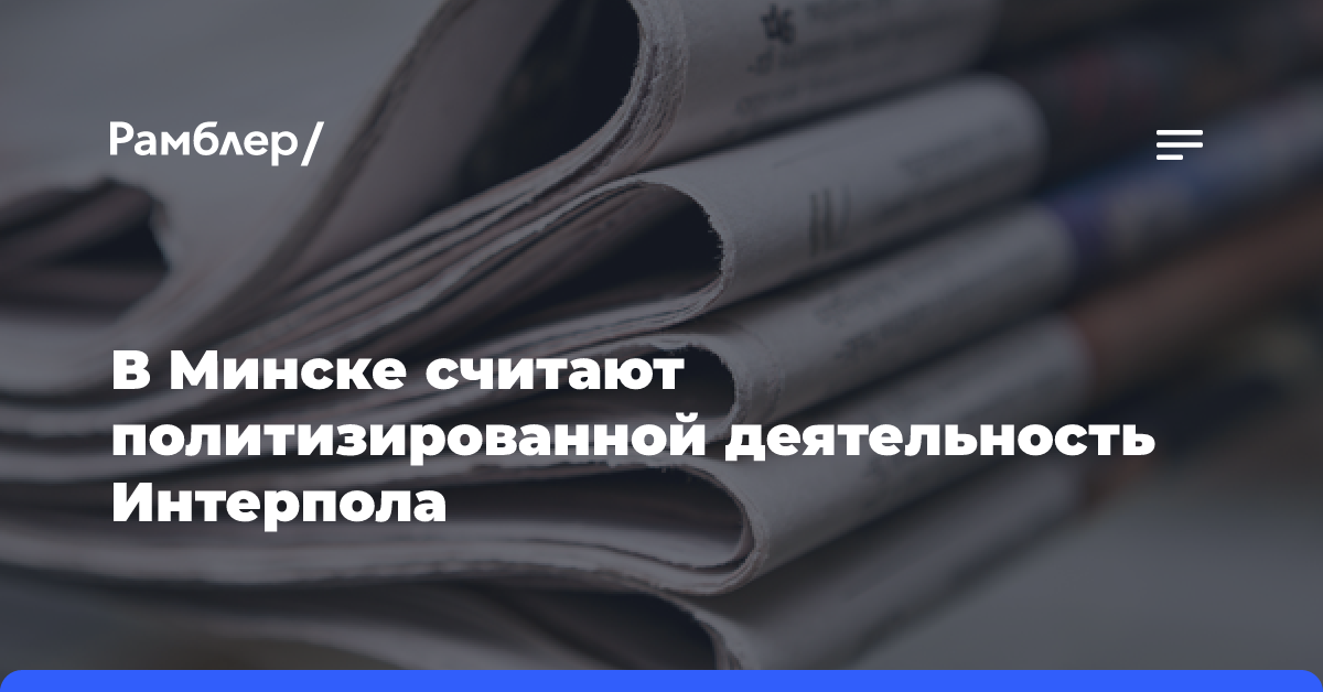 В Минске считают политизированной деятельность Интерпола