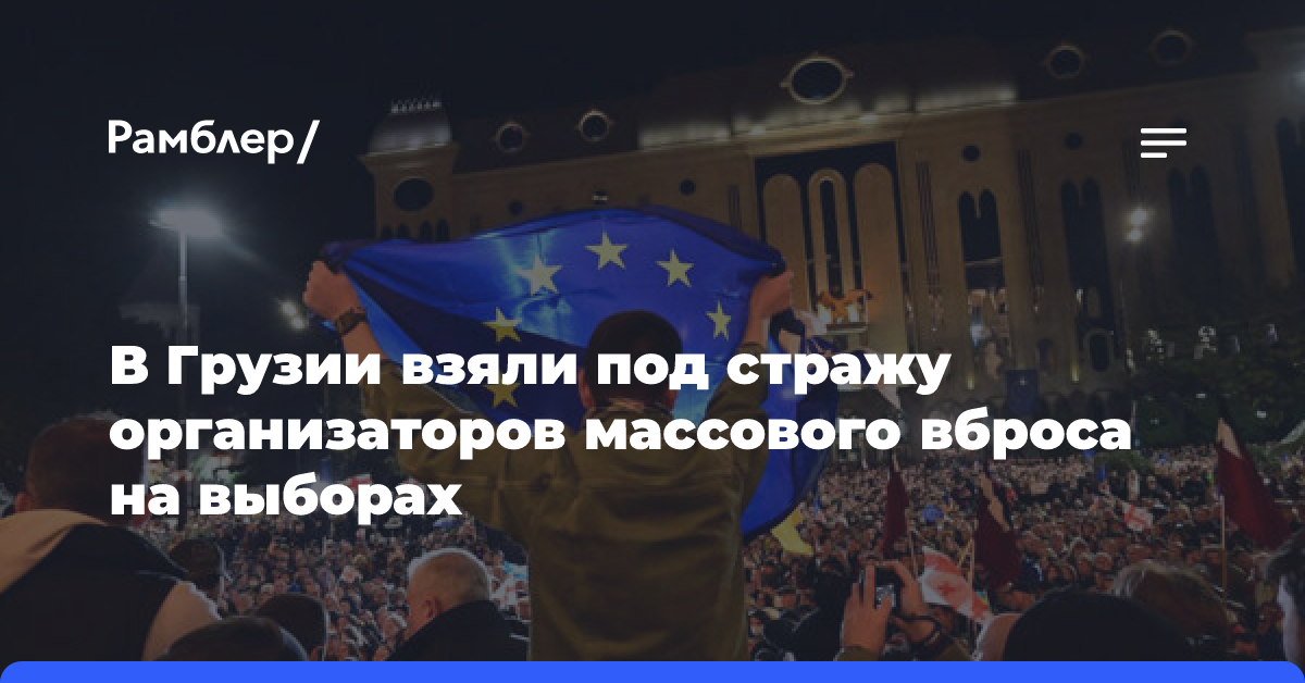 В Грузии взяли под стражу организаторов массового вброса на выборах