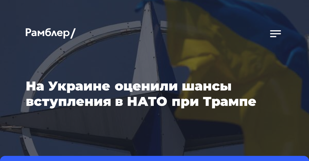 На Украине оценили шансы вступления в НАТО при Трампе