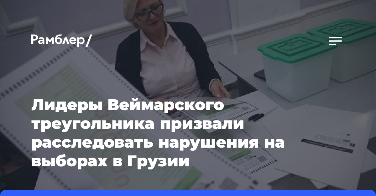 Франция, ФРГ и Польша потребовали расследовать нарушения на выборах в Грузии