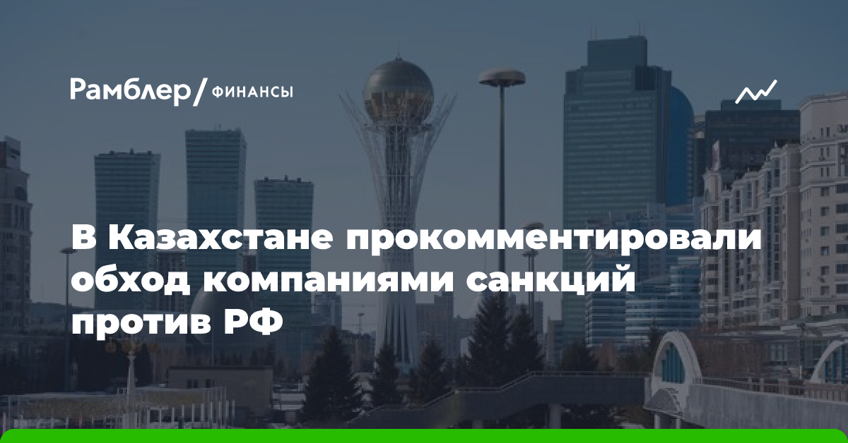 В Казахстане прокомментировали обход компаниями санкций Запада против РФ