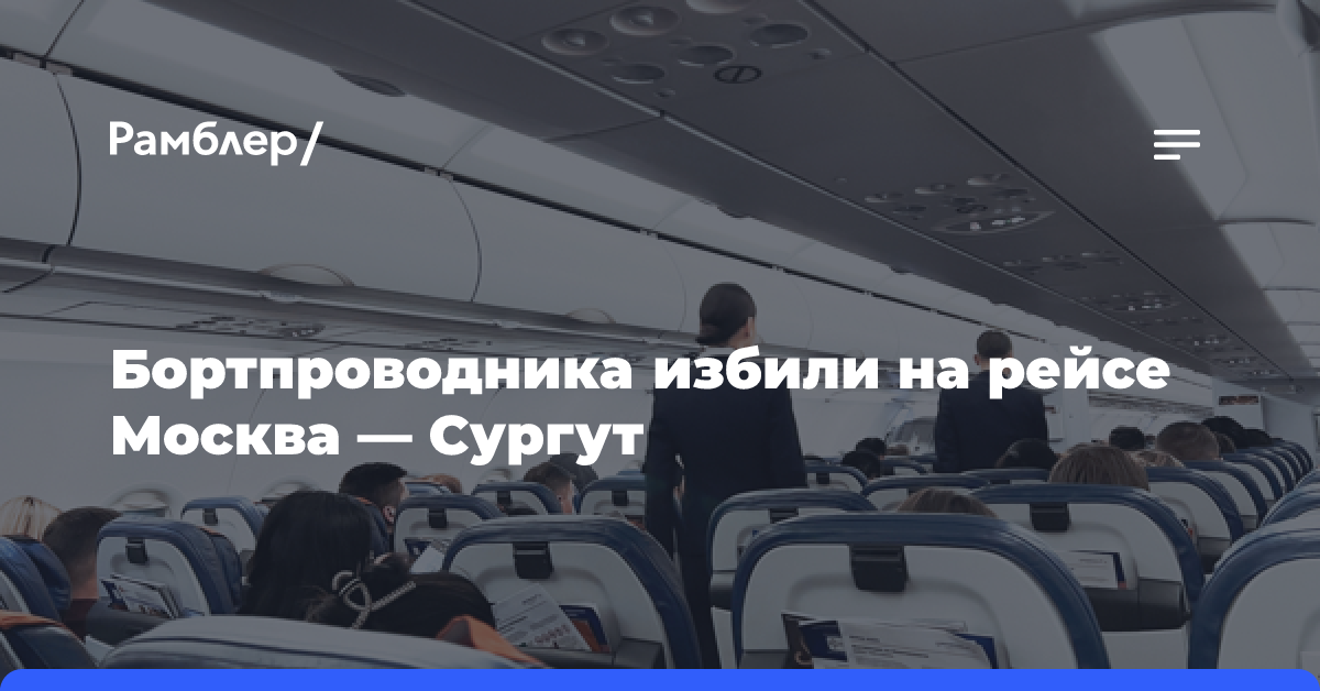 Летевшая в Сургут с ребенком пассажирка напала на бортпроводника и полицейских